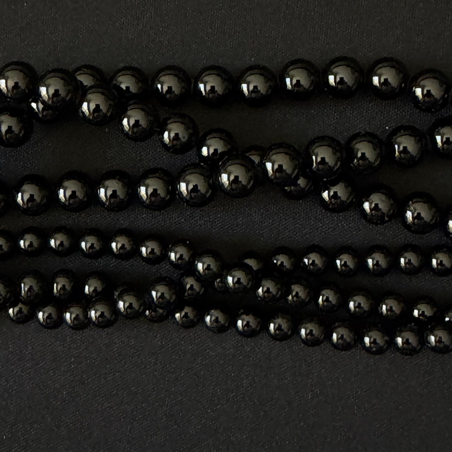 Natural Black Tourmaline Smooth Round Beads 6mm 8mm