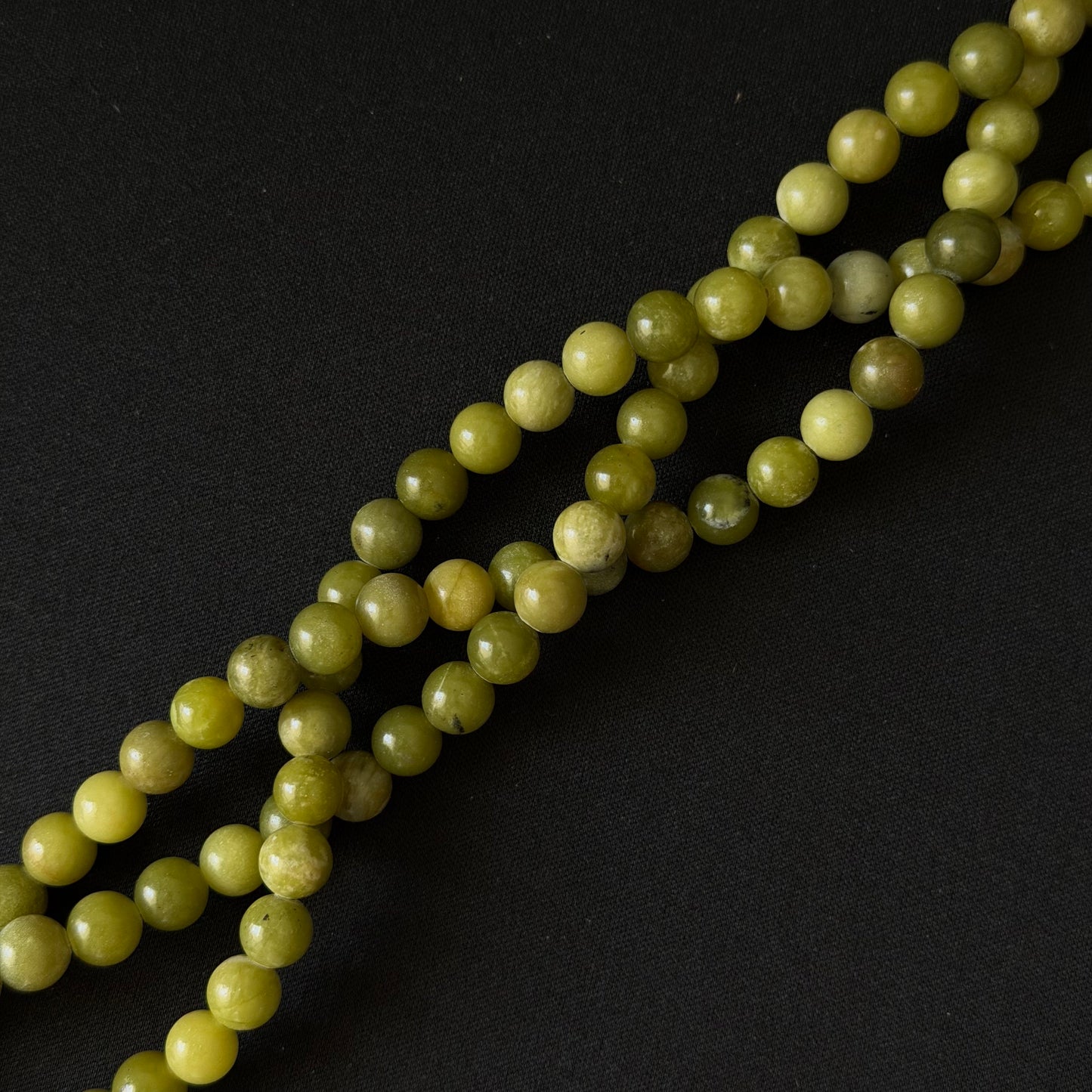 Natural Chinese Green Jade Smooth Round Beads 6mm 8mm 10mm