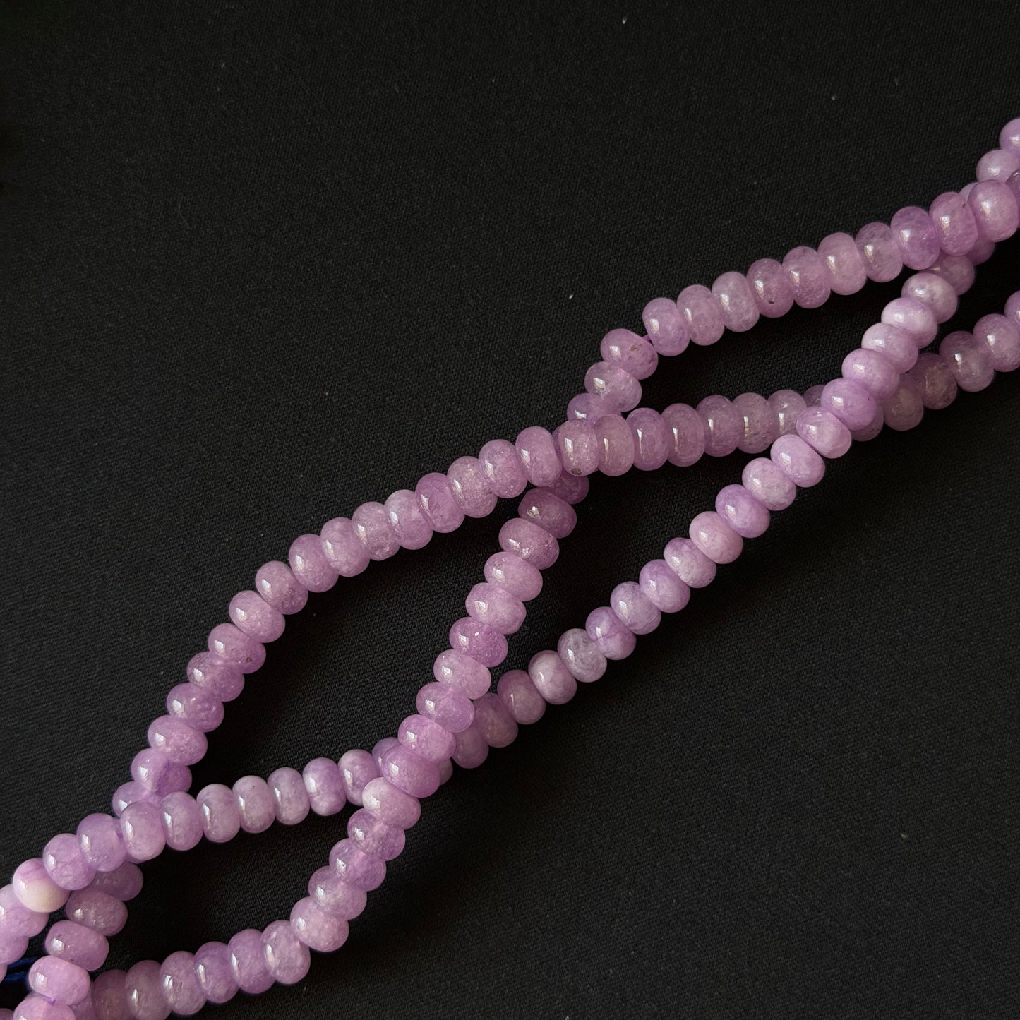 Kunzite Color Dyed Jade Smooth Rondelle Beads 5x8mm