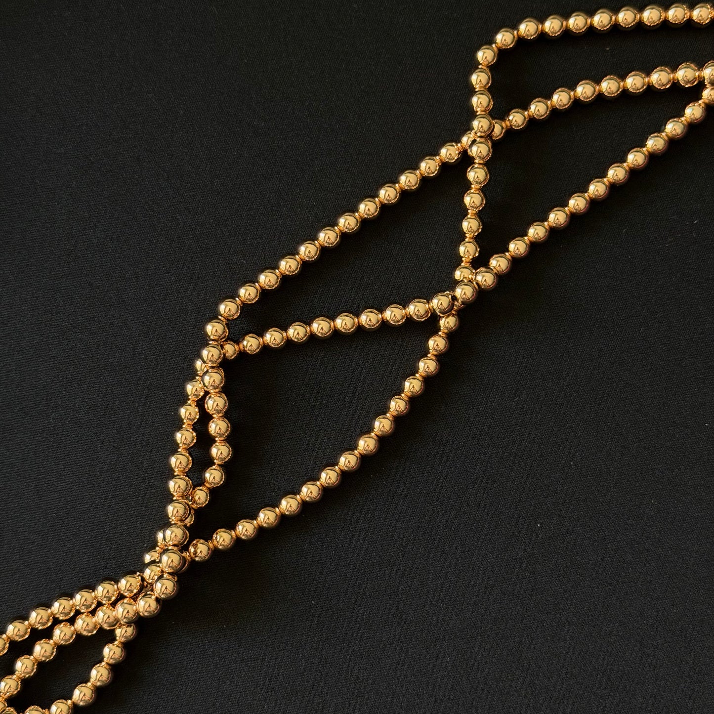 Titanium 14K Gold Plated Hematite Smooth Round Beads 2mm 3mm 4mm 6mm