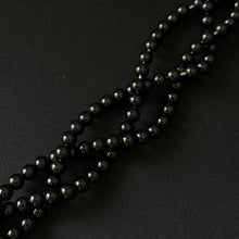 2.0mm Hole Black Onyx Smooth Round Beads 8mm