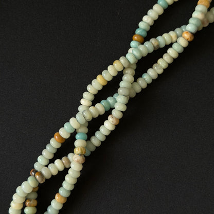 Natural Mixed Amazonite Smooth Rondelle Beads 5x8mm