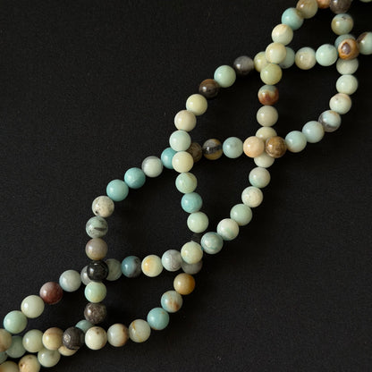 Multi color Amazonite smooth round 8mm