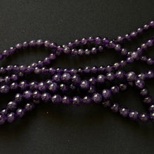 Natural Amethyst smooth round 6mm 8mm
