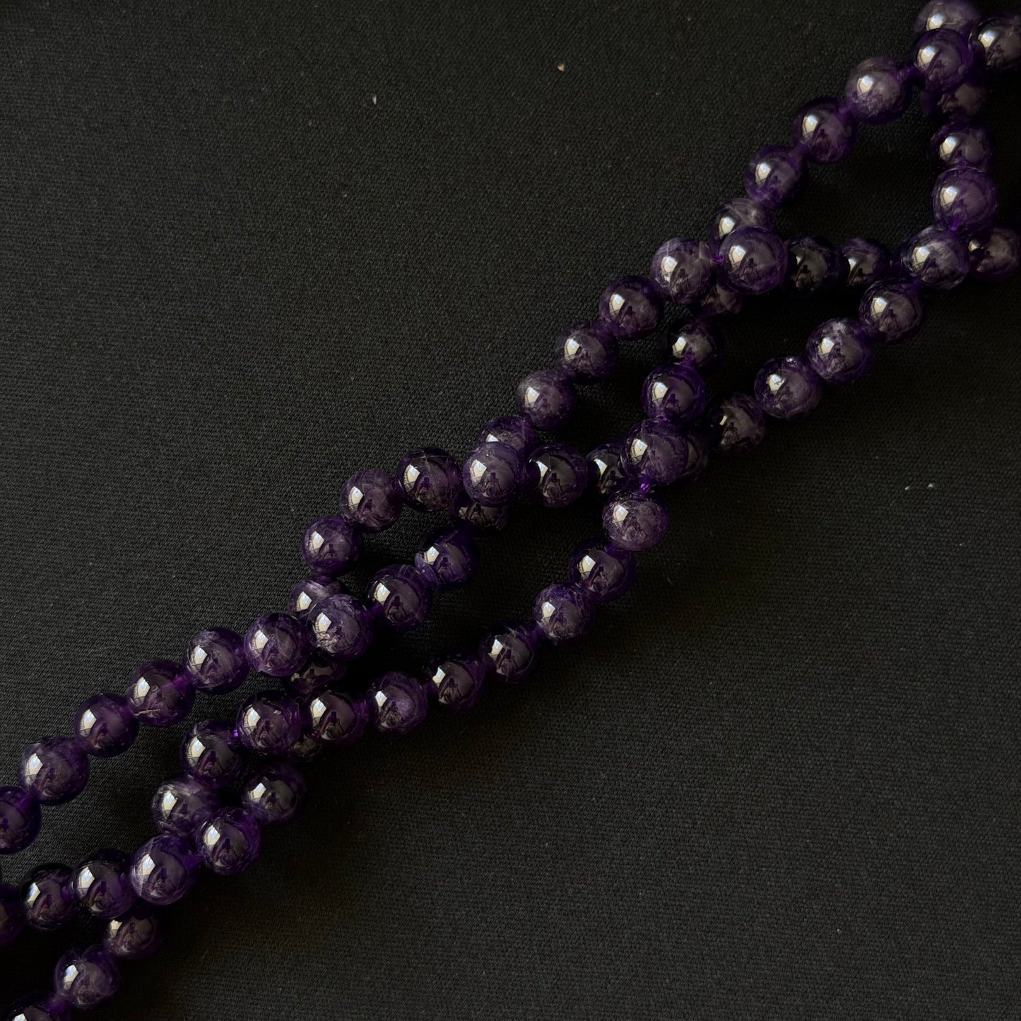 Natural Amethyst smooth round 6mm 8mm