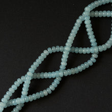 Aquamarine Color Dyed Jade Smooth Rondelle Beads 5x8mm