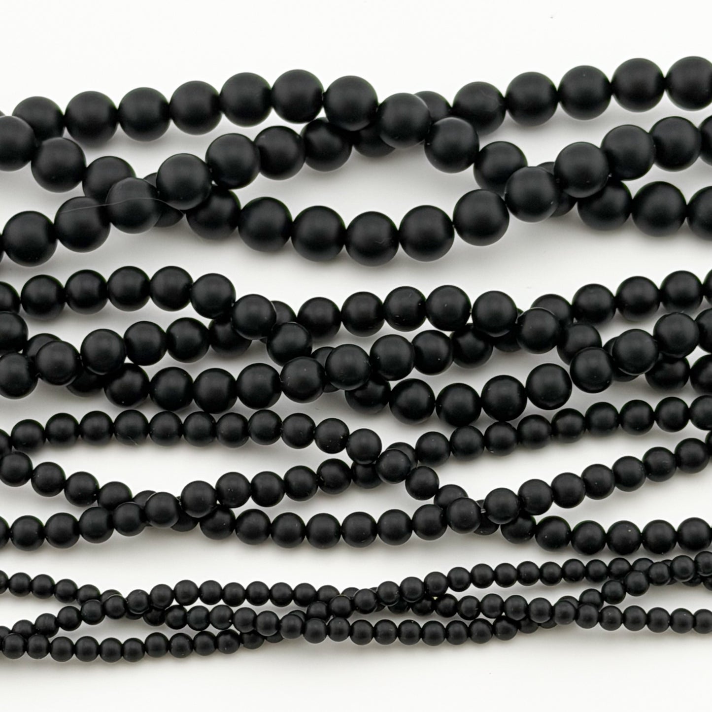 Black Onyx Matte Round Beads 4mm 6mm 8mm 10mm