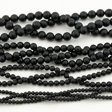 Black Onyx Matte Round Beads 4mm 6mm 8mm 10mm