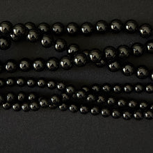 Natural Black Tourmaline Smooth Round Beads 6mm 8mm