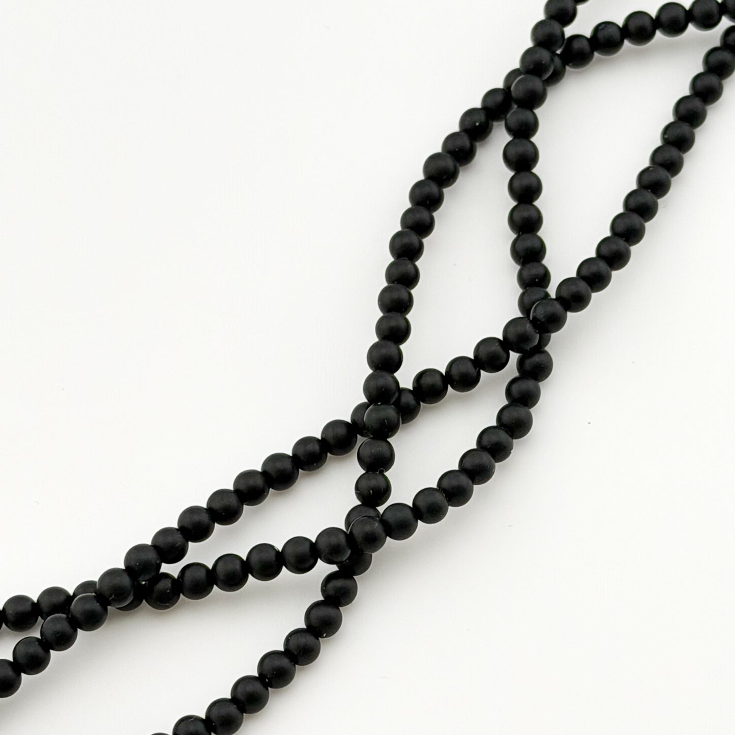Black Onyx Matte Round Beads 4mm 6mm 8mm 10mm
