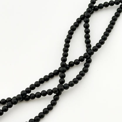 Black Onyx Matte Round Beads 4mm 6mm 8mm 10mm