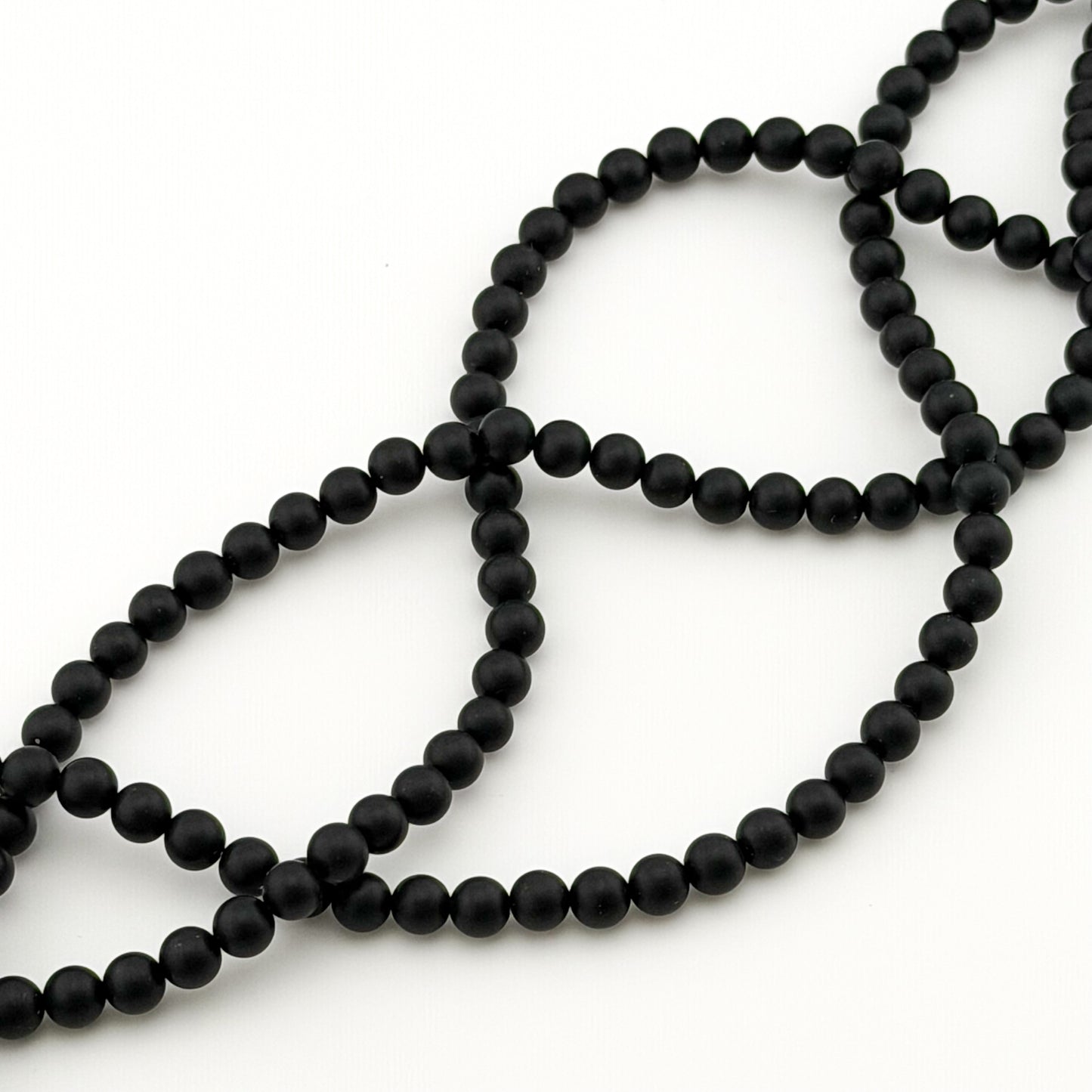 Black Onyx Matte Round Beads 4mm 6mm 8mm 10mm