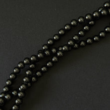 Natural Black Tourmaline Smooth Round Beads 6mm 8mm