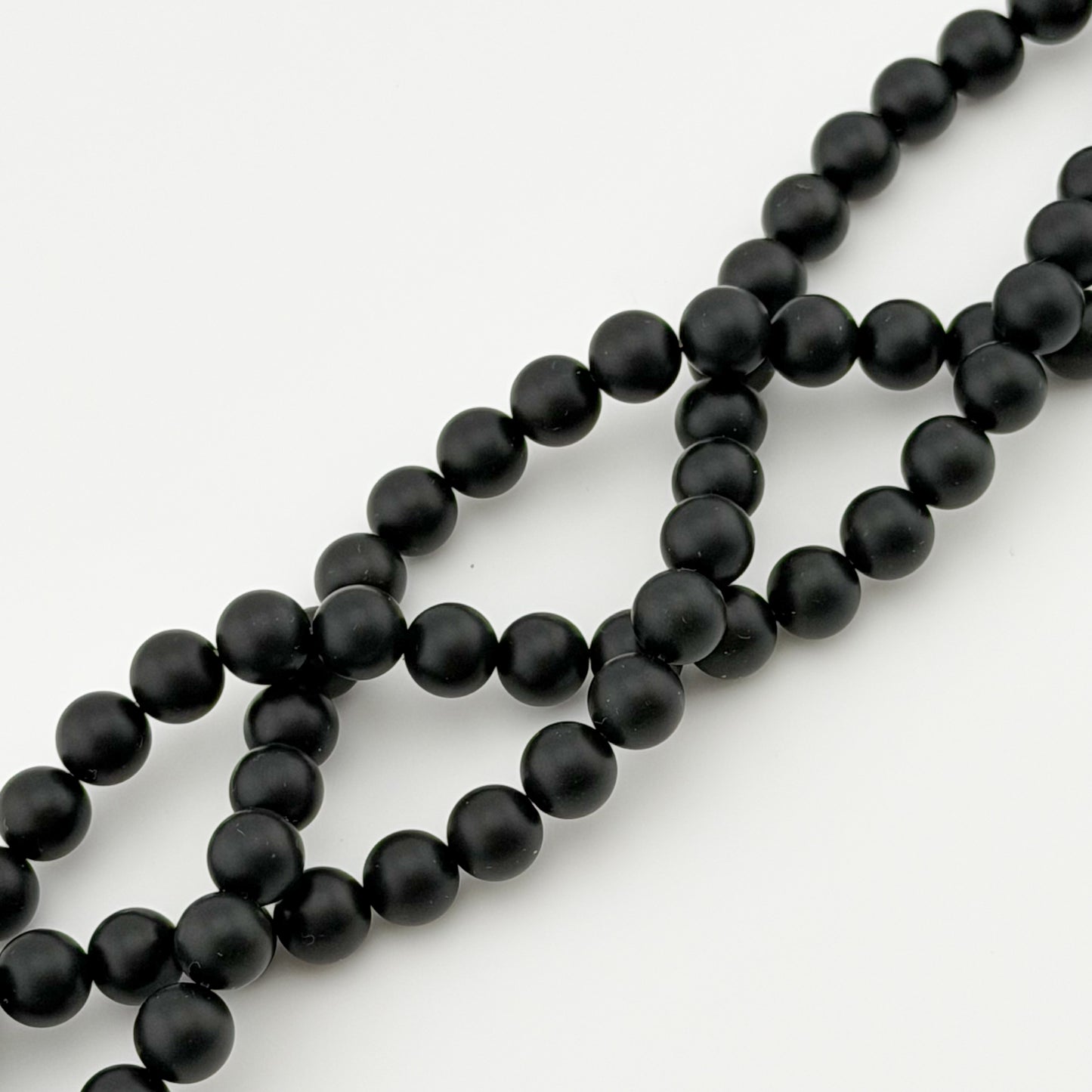 Black Onyx Matte Round Beads 4mm 6mm 8mm 10mm