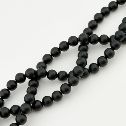 Black Onyx Matte Round Beads 4mm 6mm 8mm 10mm