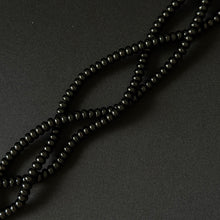 Black Onyx Smooth Rondelle Beads 5x8mm