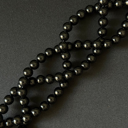 Black Onyx smooth round 2mm-12mm