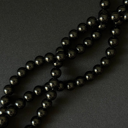 Black Onyx smooth round 2mm-12mm