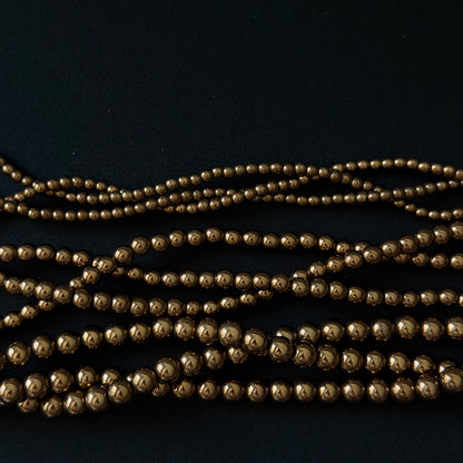 Copper Hematite Smooth Round Beads 4mm 6mm 8mm