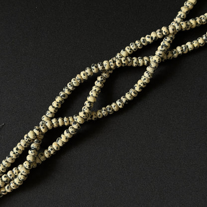 Natural Dalmatian Jasper Smooth Rondelle Beads 5x8mm