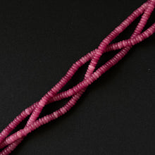 Fuchsia Color Dyed Jade Smooth Rondelle Beads 2x6mm