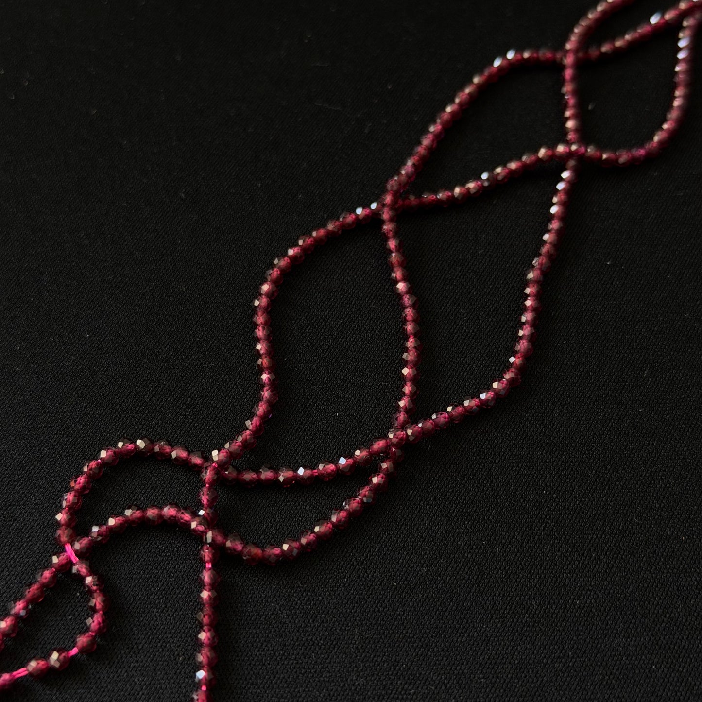 Natural Garnet Faceted Round Beads 3mm 4mm