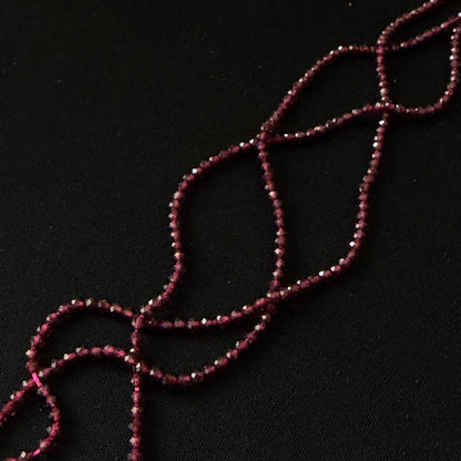 Natural Garnet Faceted Round Beads 3mm 4mm