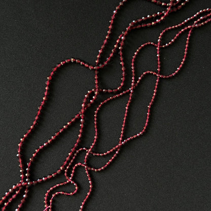 Natural Garnet Faceted Round Beads 3mm 4mm