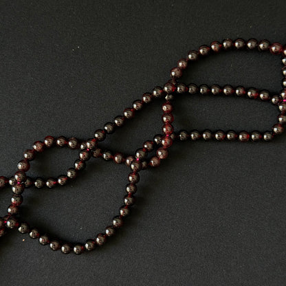 Natural Garnet Smooth Round Beads 6mm 8mm