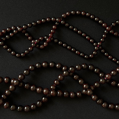 Natural Garnet Smooth Round Beads 6mm 8mm