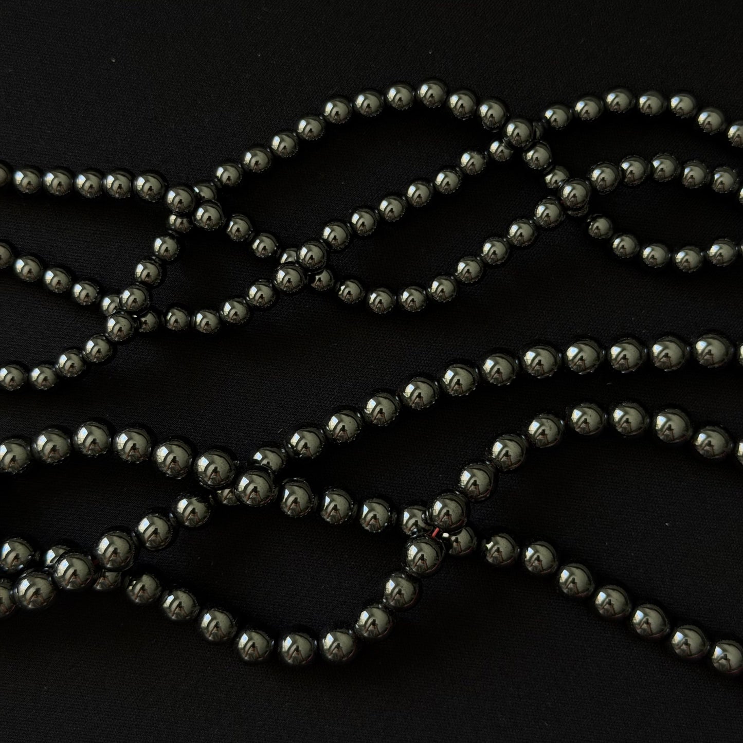 Gray Hematite Smooth Round Beads 6mm 8mm