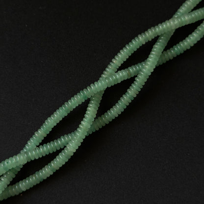 Natural Green Aventurine Smooth Rondelle Beads 2x6mm