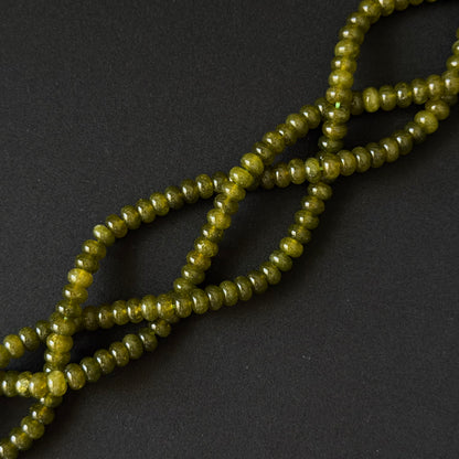 Green Apatite Color Dyed Jade Smooth Rondelle Beads 5x8mm