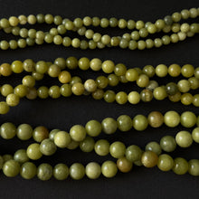 Natural Chinese Green Jade Smooth Round Beads 6mm 8mm 10mm