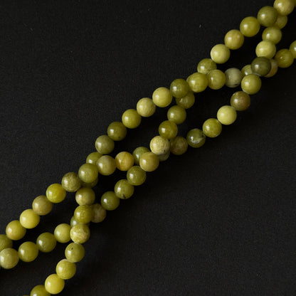 Natural Chinese Green Jade Smooth Round Beads 6mm 8mm 10mm