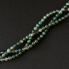 Natural Green Moss Agate smooth round 6mm 8mm
