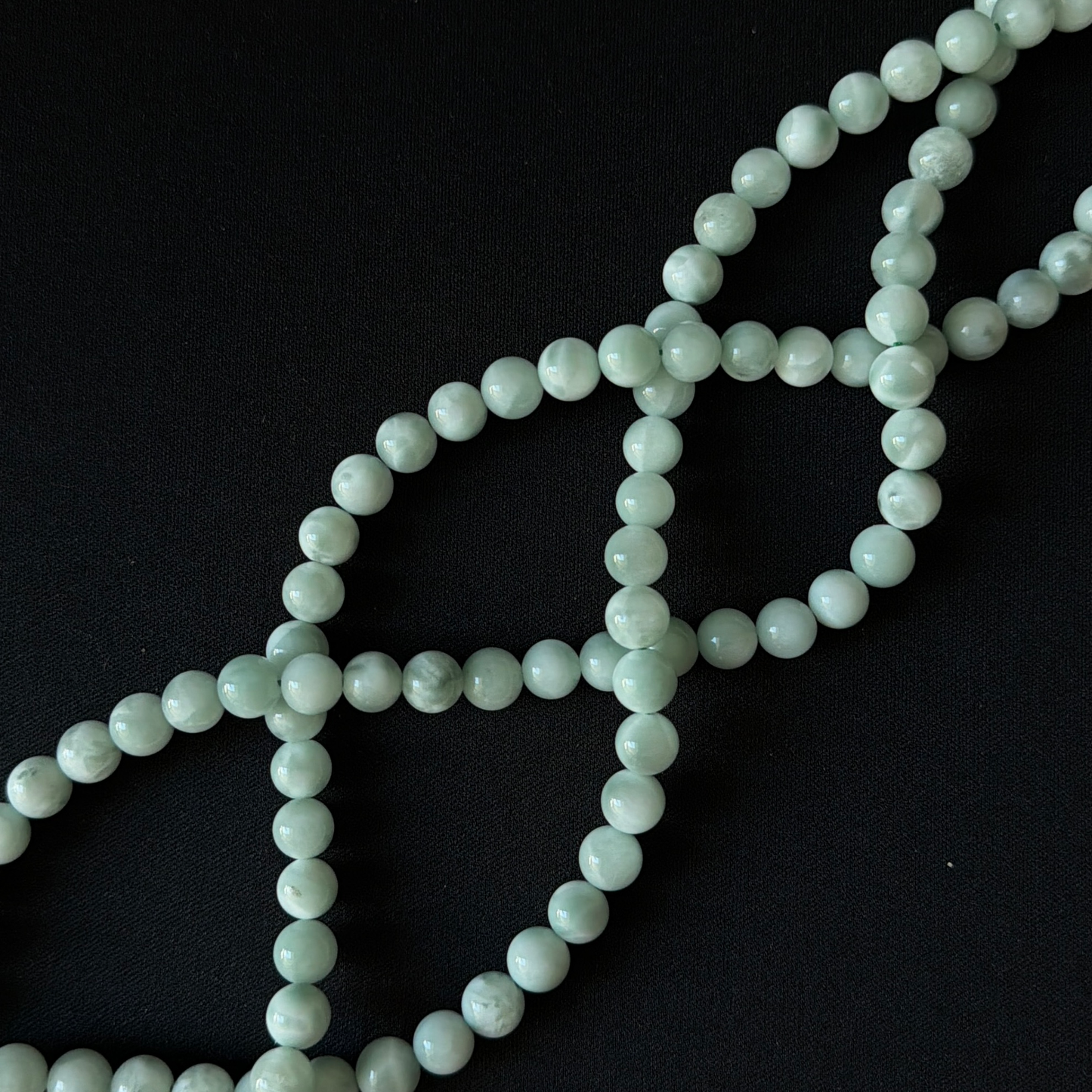 Green Moonstone Smooth Round Beads 8mm