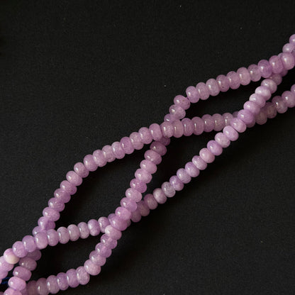 Kunzite Color Dyed Jade Smooth Rondelle Beads 5x8mm