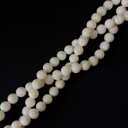 Mother of Pearl Shell Smooth Round Beads 3mm 4mm 6mm 10mm