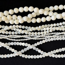 Mother of Pearl Shell Smooth Round Beads 3mm 4mm 6mm 10mm