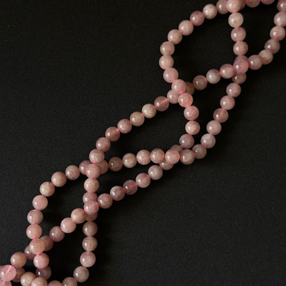 Madagascar Rose Quartz Smooth Round Beads 8mm