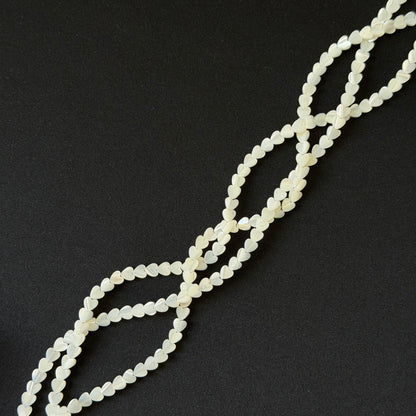 Mother of Pearl Shell Heart Beads 6mm