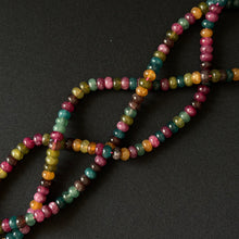 Multi Color Tourmaline Color Dyed Jade Smooth Rondelle Beads 5x8mm
