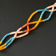Bright Rainbow Color Multi Gemstone Smooth Rondelle Beads 5x8mm