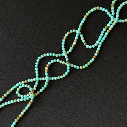 Multi-color Blue Turquoise Faceted Round Beads 3mm