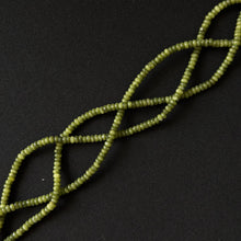 Natural Green Jade Smooth Rondelle Beads 2x4mm