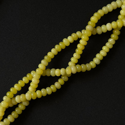 Natural Lemon Jade Smooth Rondelle Beads 5x8mm