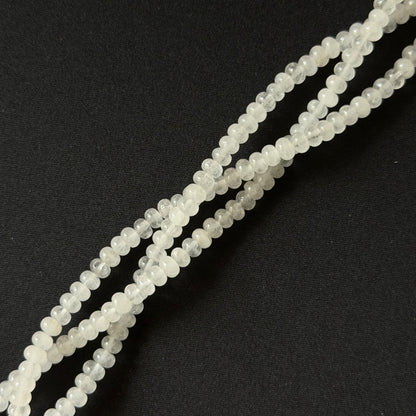 Natural White Jade Smooth Rondelle Beads 4x6mm 5x8mm