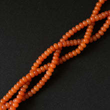 Orange Color Dyed Jade Smooth Rondelle Beads 5x8mm