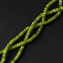 Peridot Color Dyed Jade Smooth Rondelle Beads 5x8mm